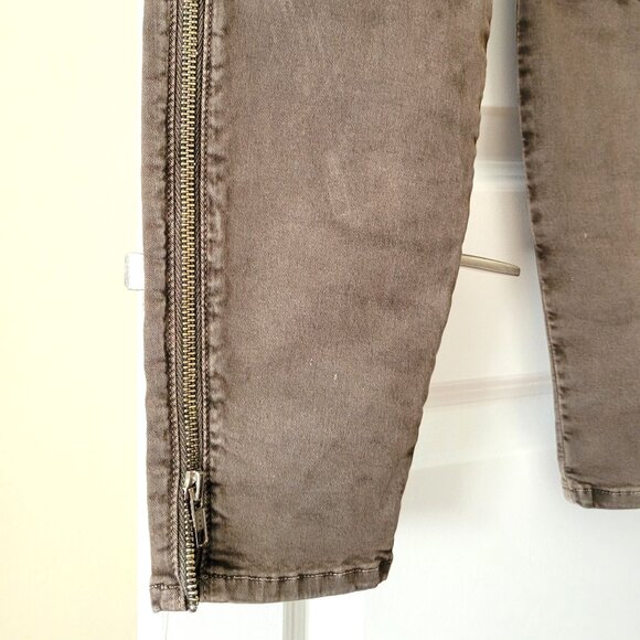 J BRAND Brown Skinny Jeans Wash Zip Detail / Size 27 - Picture 3 of 10